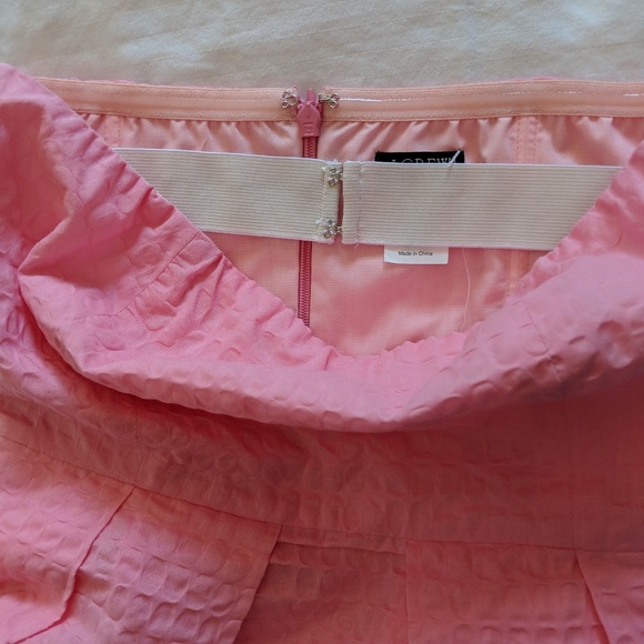 J. Crew NEW 🌸 Lorelei Pink Cotton Strapless Dress - Picture 4 of 4